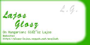 lajos glosz business card